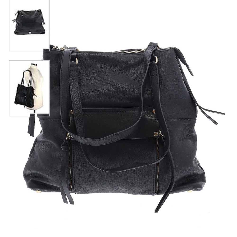 Leather tote bag